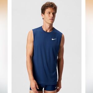 💕5/$15 Nike Men’s Sleeveless Hydro Tank - Navy with White Swoosh, NEW
